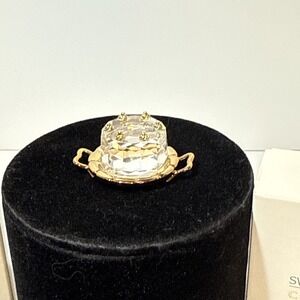 Swarovski Crystal Memories Birthday Cake Wedding Cake On Platter W/box